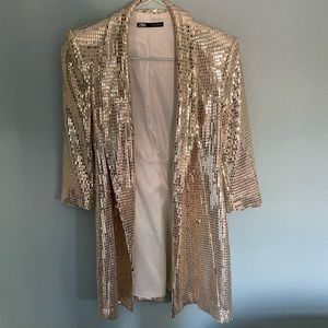 Zara glitter blazer dress
